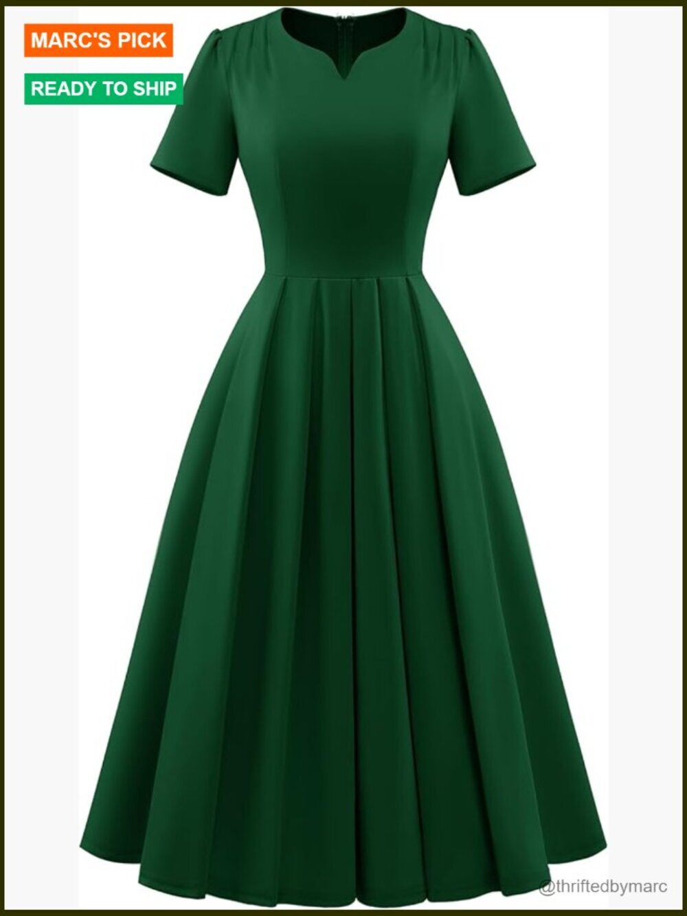 1950s Tea Party Midi Dress with Pockets